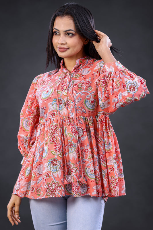 Boho Block Printed Top