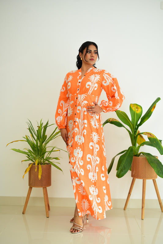 Bishop Sleeve Maxi Dress