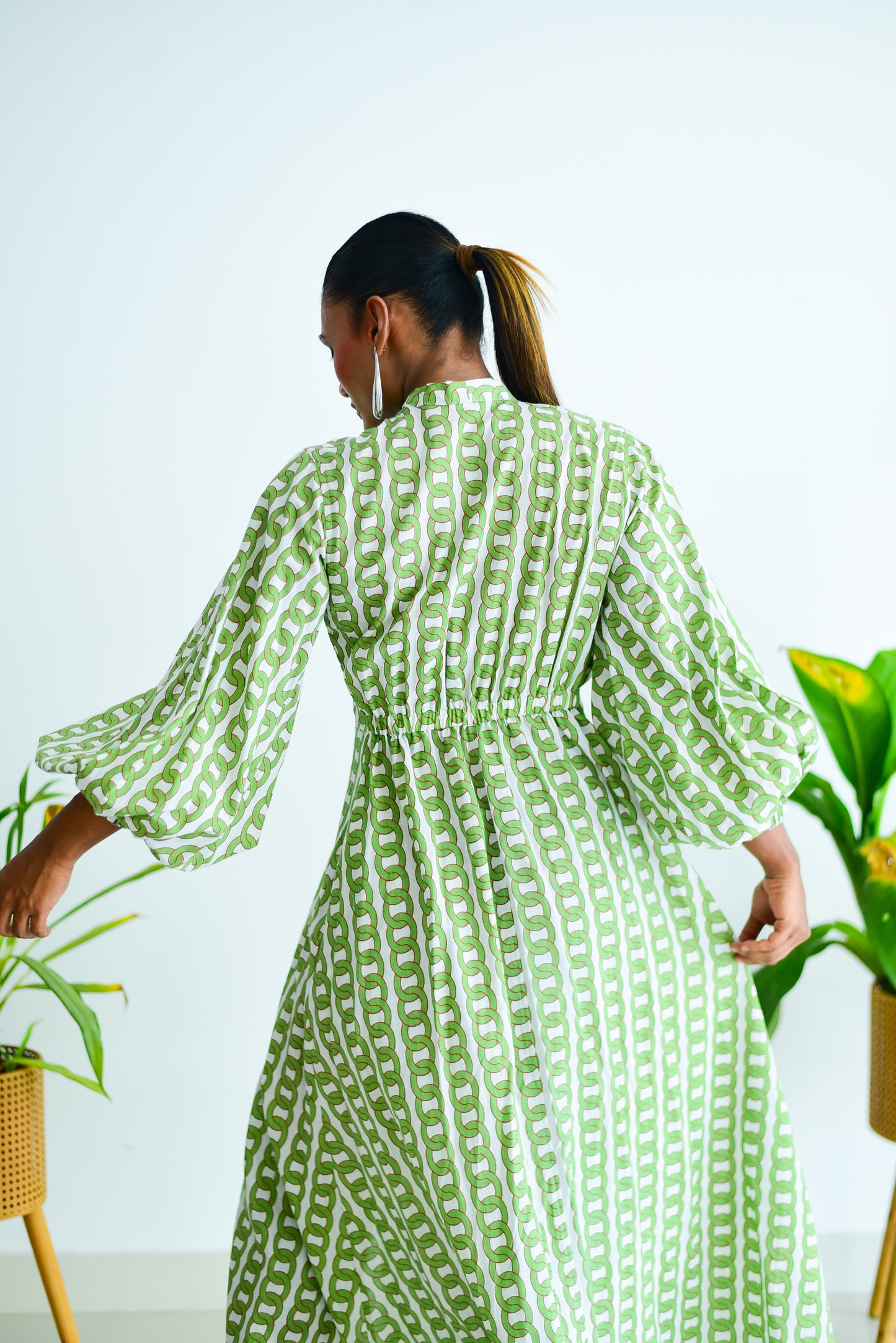 Bishop Sleeve Maxi Dress