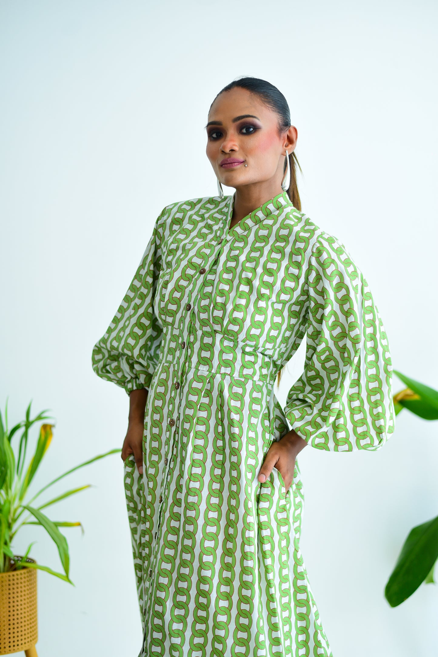 Bishop Sleeve Maxi Dress