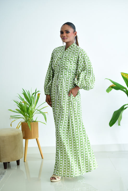 Bishop Sleeve Maxi Dress