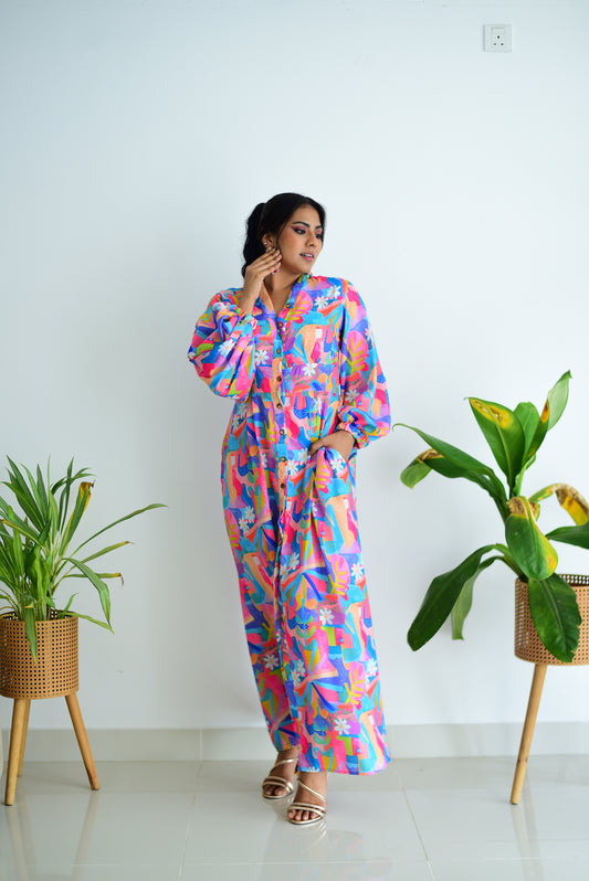 Bishop Sleeve Maxi Dress