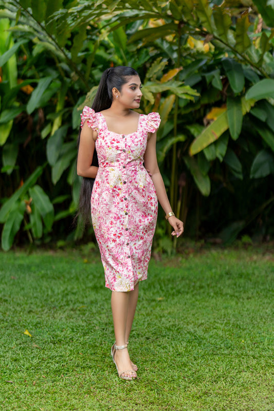 Petal Kiss Midi Dress